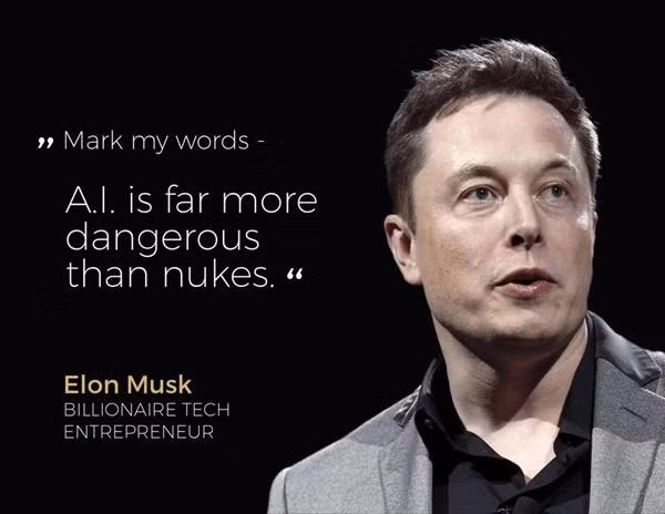 Tỷ phú Elon Musk từng nói: "Hãy nhớ lấy lời tôi: Trí tuệ nhân tạo còn nguy hiểm hơn vũ khí hạt nhân nhiều". Ảnh: Forbes. Tỷ phú Elon Musk từng nói: "Hãy nhớ lấy lời tôi: Trí tuệ nhân tạo còn nguy hiểm hơn vũ khí hạt nhân nhiều". Ảnh: Forbes.