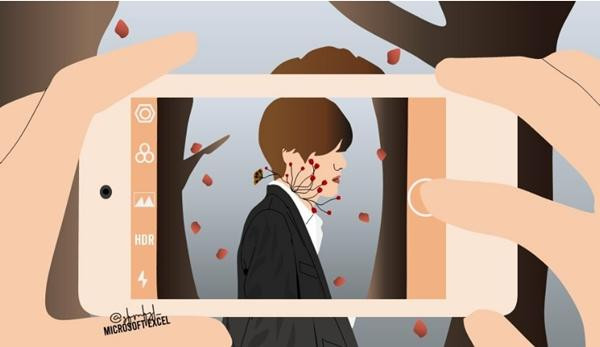 Một tác phẩm trên Excel của Safarina. Ảnh: Safarina. Một tác phẩm trên Excel của Safarina. Ảnh: Safarina.