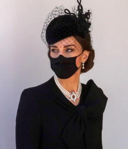 Công nương Kate tại tang lễ Hoàng thân Philip. Ảnh: PA. Công nương Kate tại tang lễ Hoàng thân Philip. Ảnh: PA.