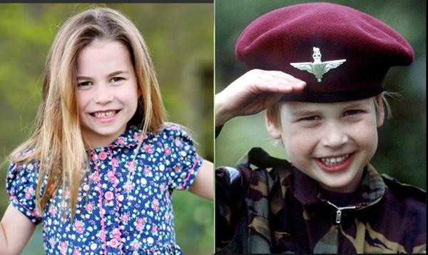 Ảnh Charlotte và ảnh William hồi nhỏ. Ảnh: Getty Images. Ảnh Charlotte và ảnh William hồi nhỏ. Ảnh: Getty Images.