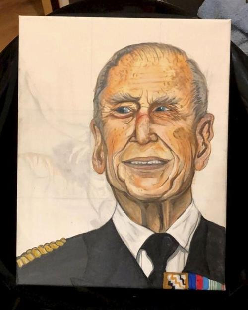 Bức tranh mà Honor vẽ. Ảnh: Honor Morisson/ SWNS.