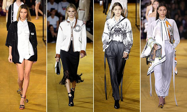 Kendall Jenner vừa cùng cặp chị em Bella - Gigi Hadid và siêu mẫu Nga Irina Shayk sải bước trong show Burberry tối qua thuộc tuần lễ thời trang London. Mê mẩn vóc dáng siêu mẫu của em gái chân dài nhà Kardashian ảnh 3