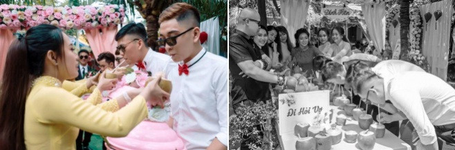 Uống 100 quả dừa khi đi hỏi vợ và loạt thử thách trong ngày cưới ảnh 2