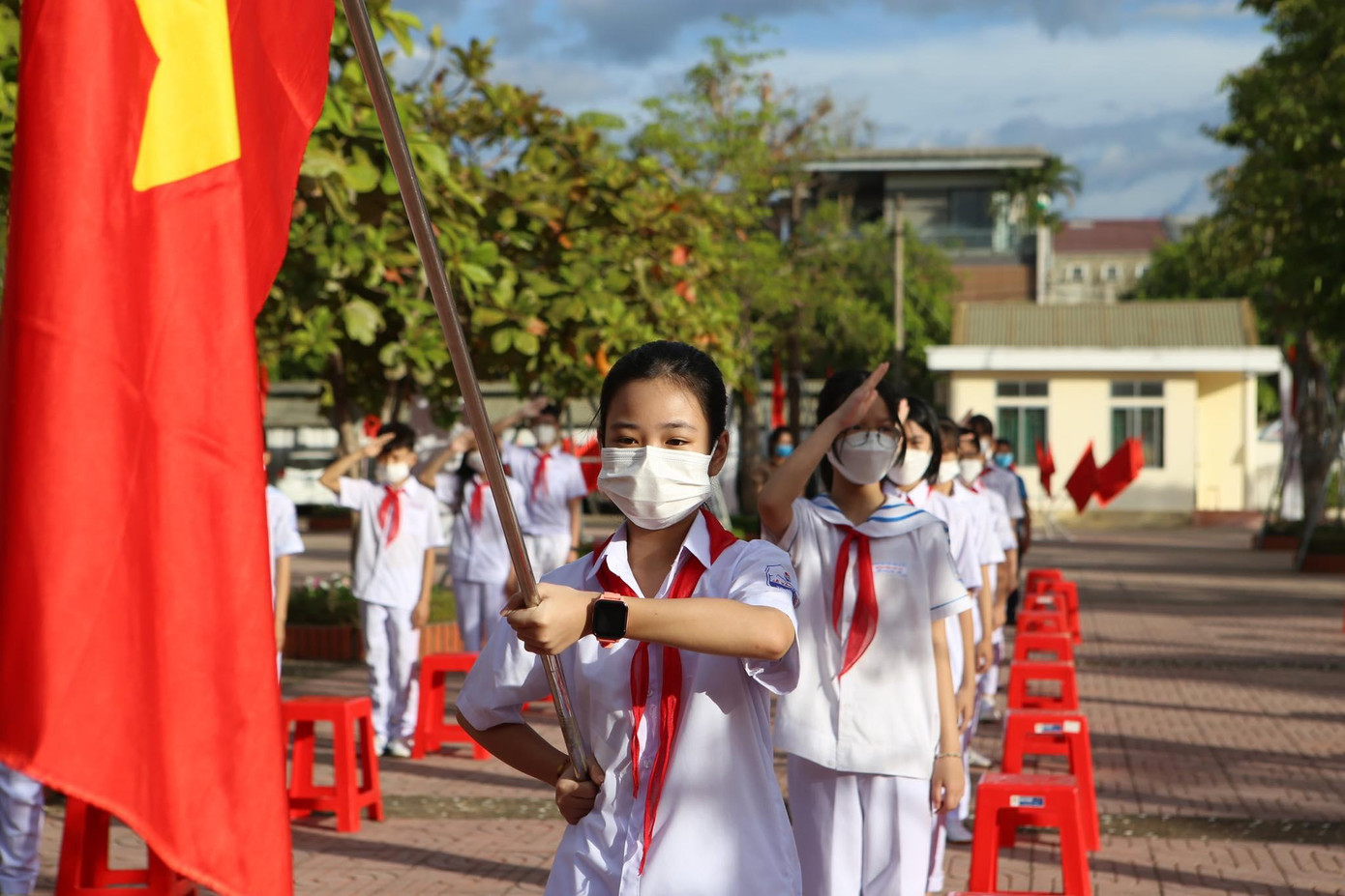 Sáng nay, 57/63 tỉnh, thành khai giảng năm học đặc biệt trong lịch sử giáo dục ảnh 8 Sáng nay, 57/63 tỉnh, thành khai giảng năm học đặc biệt trong lịch sử giáo dục ảnh 8