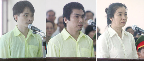 Từ trái qua: Tân, Phước và Dương trước tòa