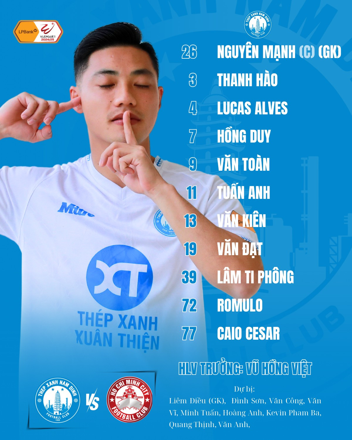 Tp Hồ Chí Minh chia điểm Nam Định trong trận cầu 2 thẻ đỏ ảnh 1 Tp Hồ Chí Minh chia điểm Nam Định trong trận cầu 2 thẻ đỏ ảnh 1