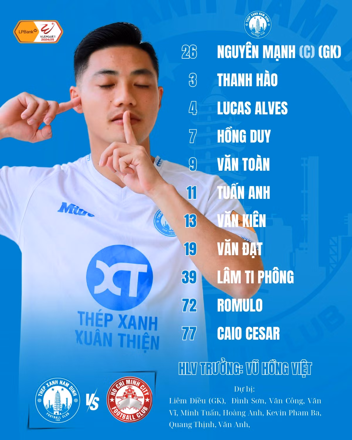 Tp Hồ Chí Minh chia điểm Nam Định trong trận cầu 2 thẻ đỏ ảnh 1 Tp Hồ Chí Minh chia điểm Nam Định trong trận cầu 2 thẻ đỏ ảnh 1