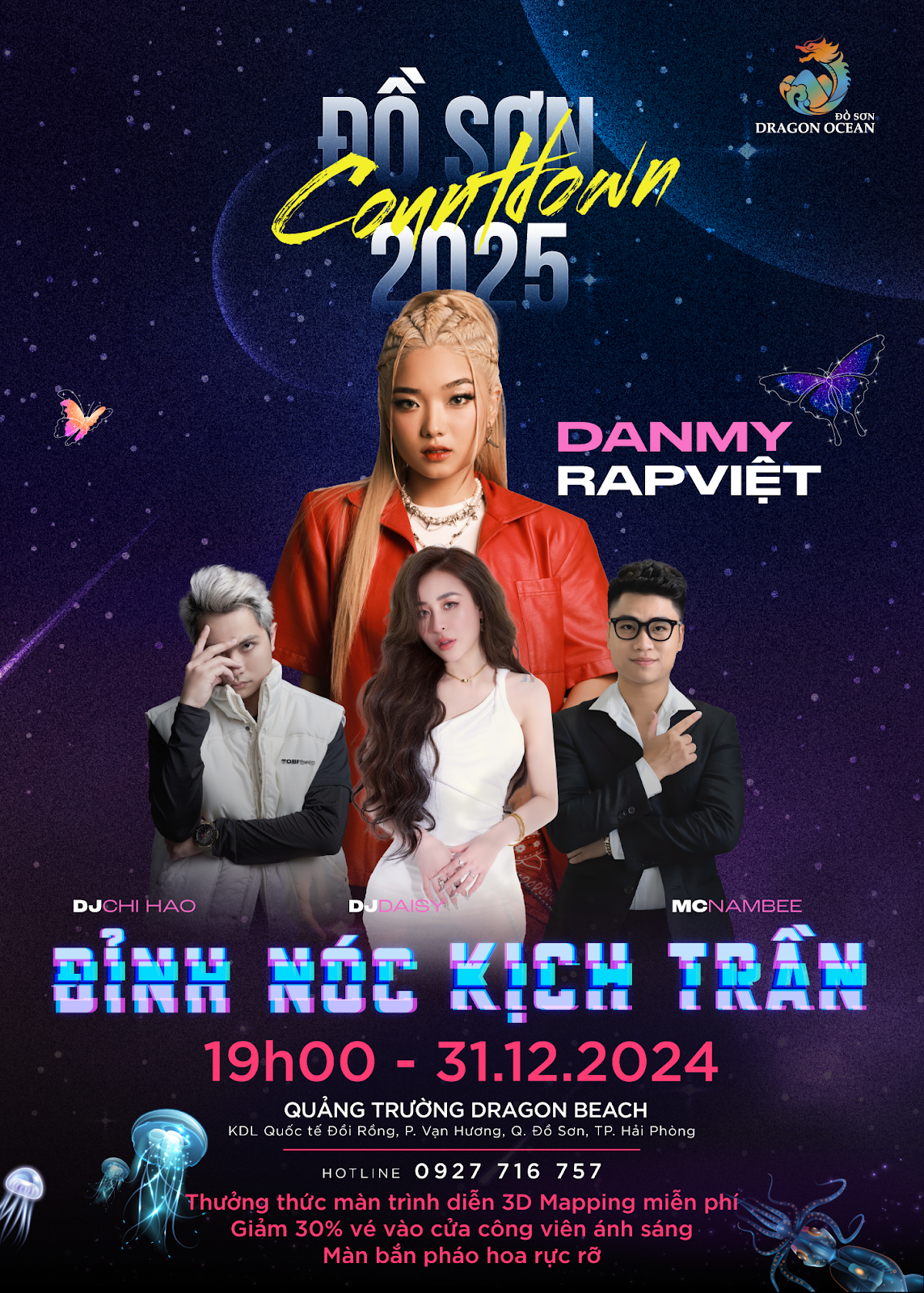 Đêm hội quy tụ dàn sao nổi tiếng hứa hẹn một “bữa tiệc” âm nhạc cực cháy (Nguồn: Dragon Ocean Đồ Sơn) Đêm hội quy tụ dàn sao nổi tiếng hứa hẹn một “bữa tiệc” âm nhạc cực cháy (Nguồn: Dragon Ocean Đồ Sơn)