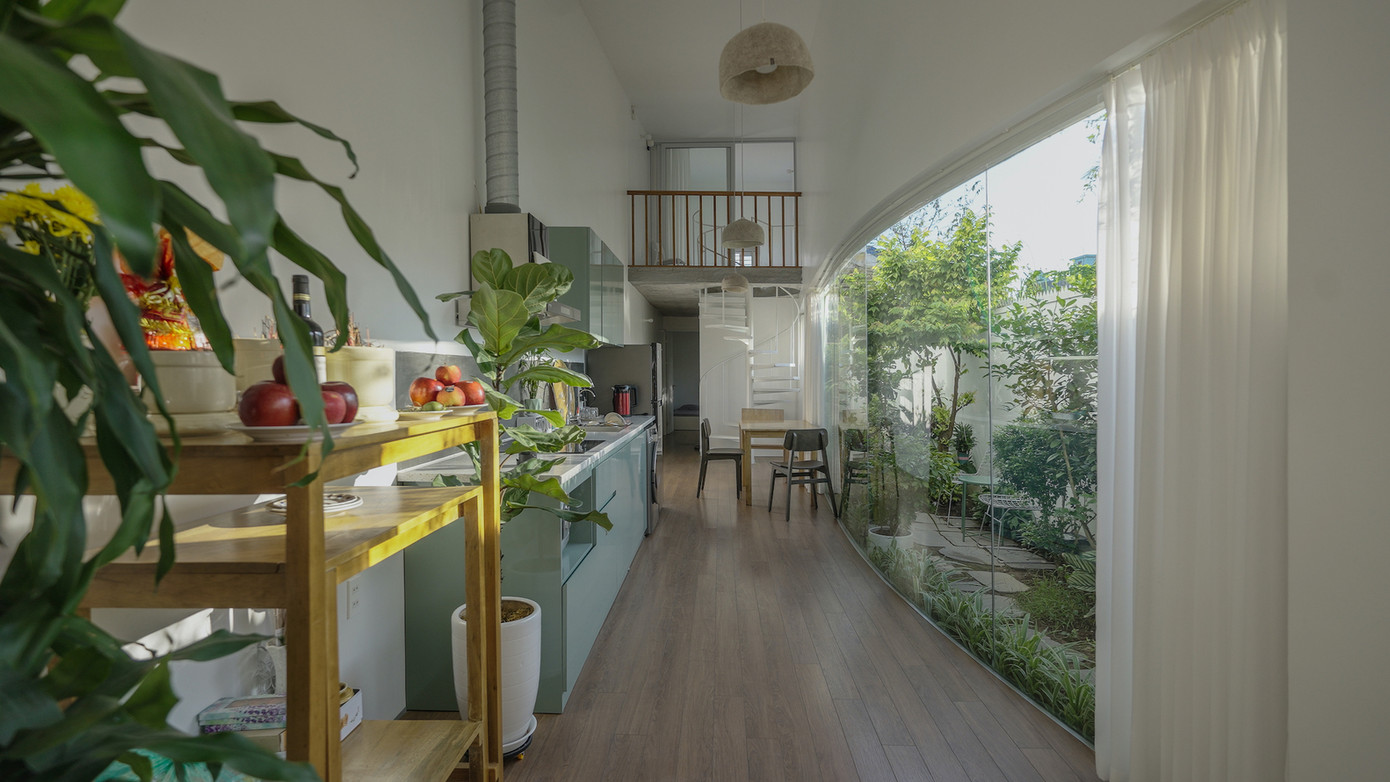 Không gian phòng khách trong nhà.