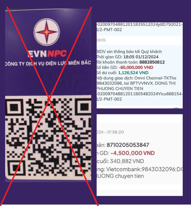 Một người dân bị lừa 64,5 triệu đồng trước chiêu giả danh 'cán bộ điện'