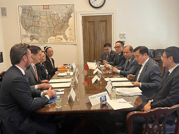 Đoàn công tác của Bộ Công Thương trao đổi với phía Mỹ về thỏa thuận. Ảnh BCT. Đoàn công tác của Bộ Công Thương trao đổi với phía Mỹ về thỏa thuận. Ảnh BCT.