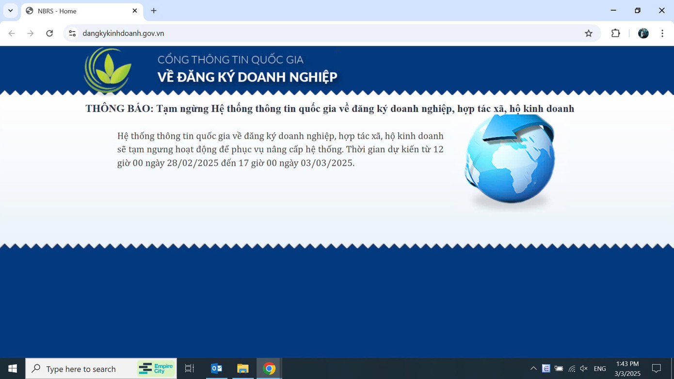 Lý do cổng thông tin quốc gia về đăng ký doanh nghiệp bị tạm dừng ảnh 1 Lý do cổng thông tin quốc gia về đăng ký doanh nghiệp bị tạm dừng ảnh 1