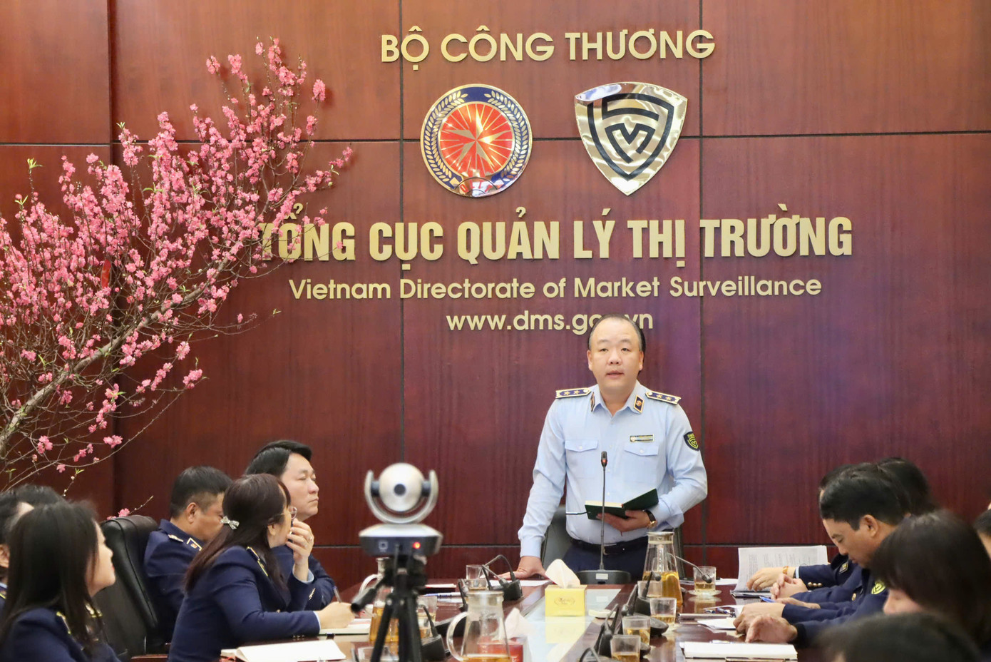 Tổng cục trưởng Quản lý thị trường Trần Hữu Linh cho biết, từ 1/3 sẽ là một dấu mốc mới của lực lượng Quản lý thị trường khi mô hình hoạt động có sự thay đổi. Ảnh: Quyên Lưu.