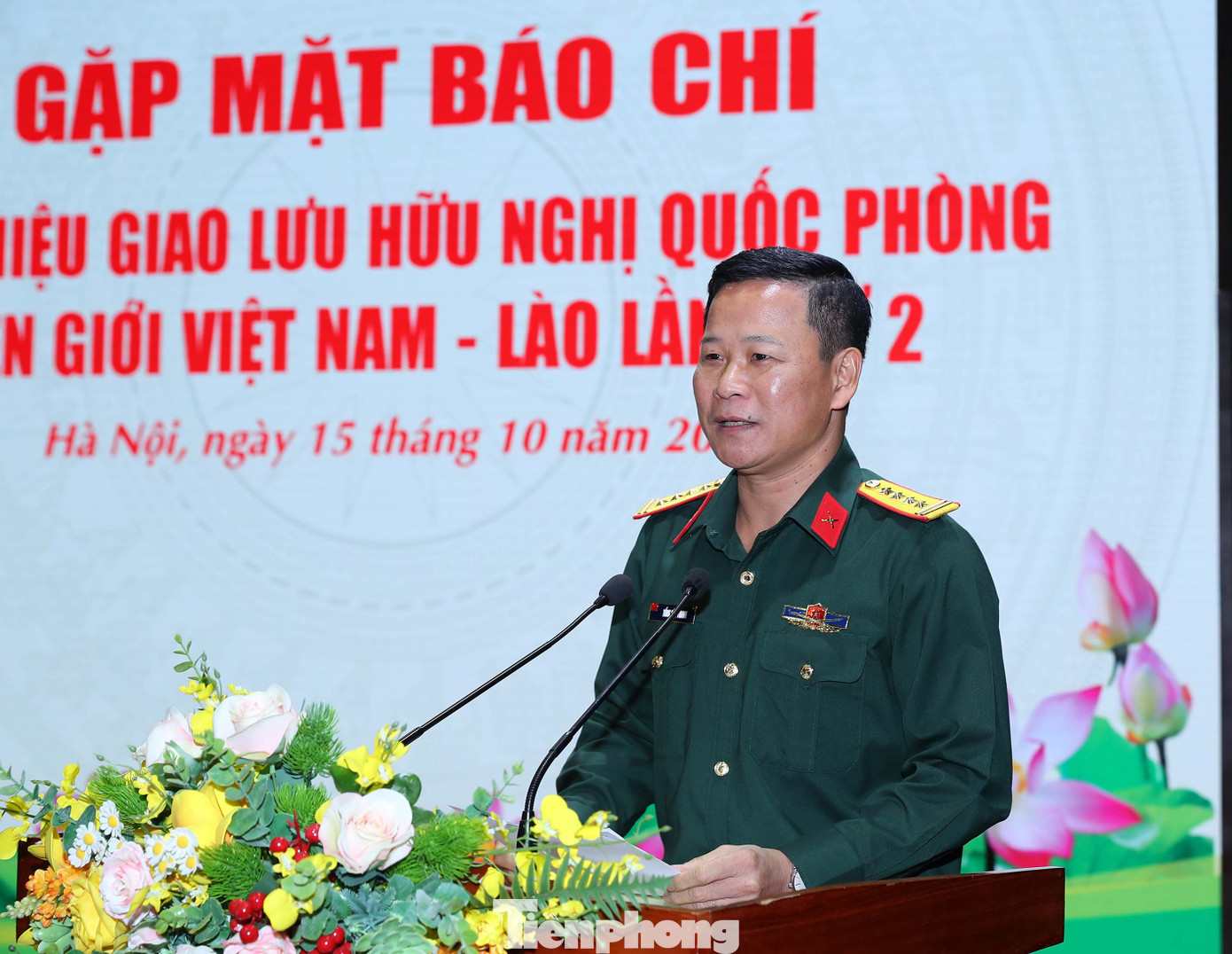 Đại tá Tống Văn Thanh phát biểu tại buổi gặp mặt