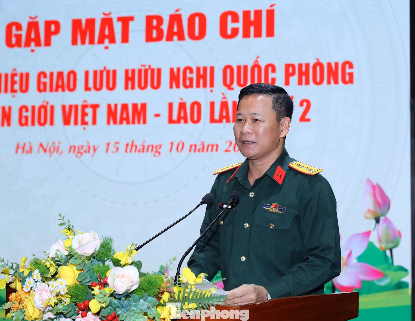 Đại tá Tống Văn Thanh phát biểu tại buổi gặp mặt