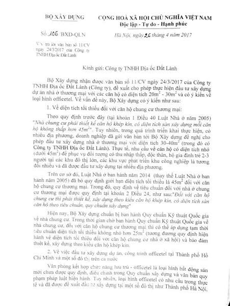 Bộ Xây dựng lại cho phép xây dựng căn hộ 25m2 ảnh 1