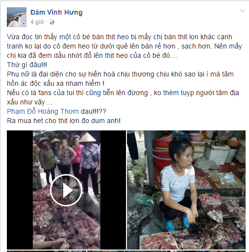 Đàm Vĩnh Hưng nhờ người mua hết thịt lợn cho người phụ nữ ở Hải Phòng ảnh 1