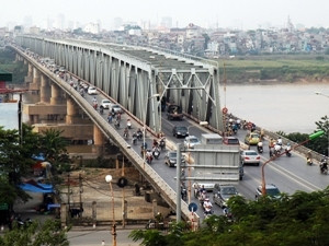 Cầu Chương Dương sẽ được thử tải. (Ảnh: Anh Tôn/TTXVN)