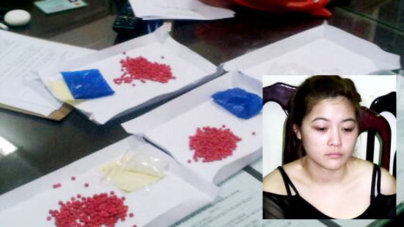 Quỳnh cùng một lượng lớn ma túy xách đi “giao dịch”