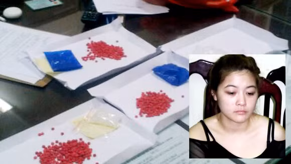 Quỳnh cùng một lượng lớn ma túy xách đi “giao dịch”