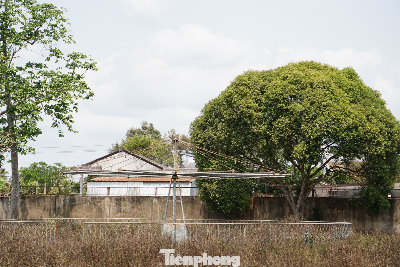 Vòng đu quay trơ khung do bị tháo hết phụ kiện.