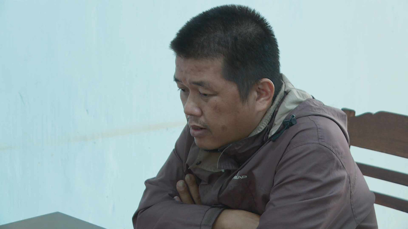 Đối tượng Phan Ngọc Phú tại cơ quan công an