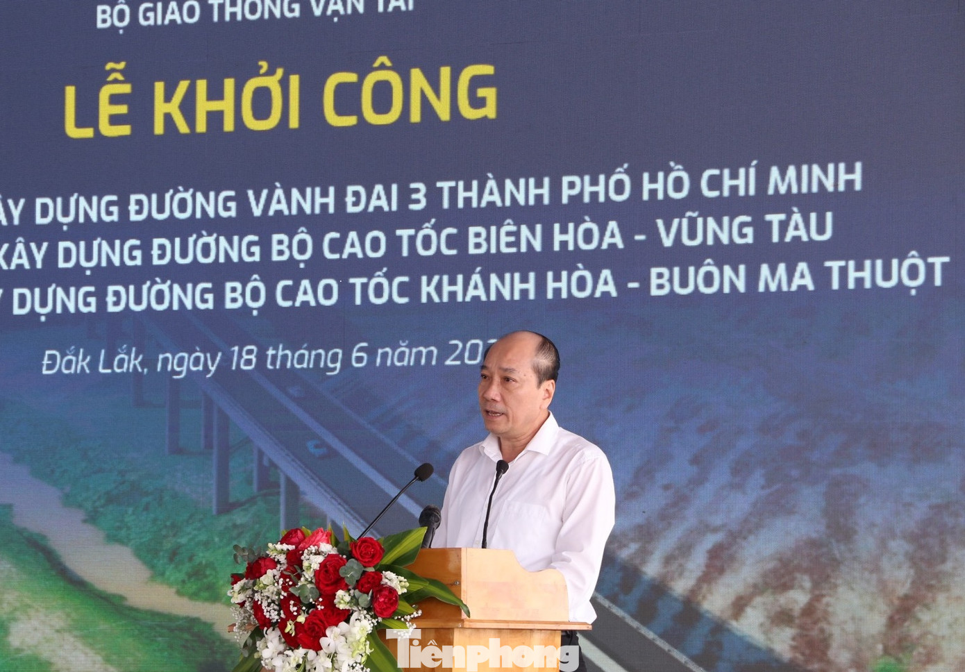 Ông Phạm Ngọc Nghị, Chủ tịch UBND tỉnh Đắk Lắk phát biểu tại Lễ khởi công