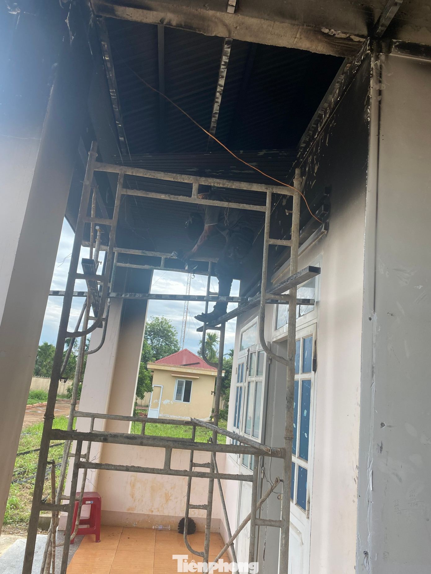 Hiện trụ sở UBND xã Ea Ktur đang được sửa chữa.