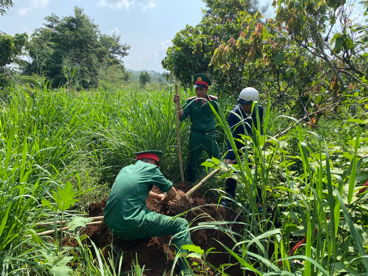 Thanh niên quân đội trồng cây Thanh niên quân đội trồng cây