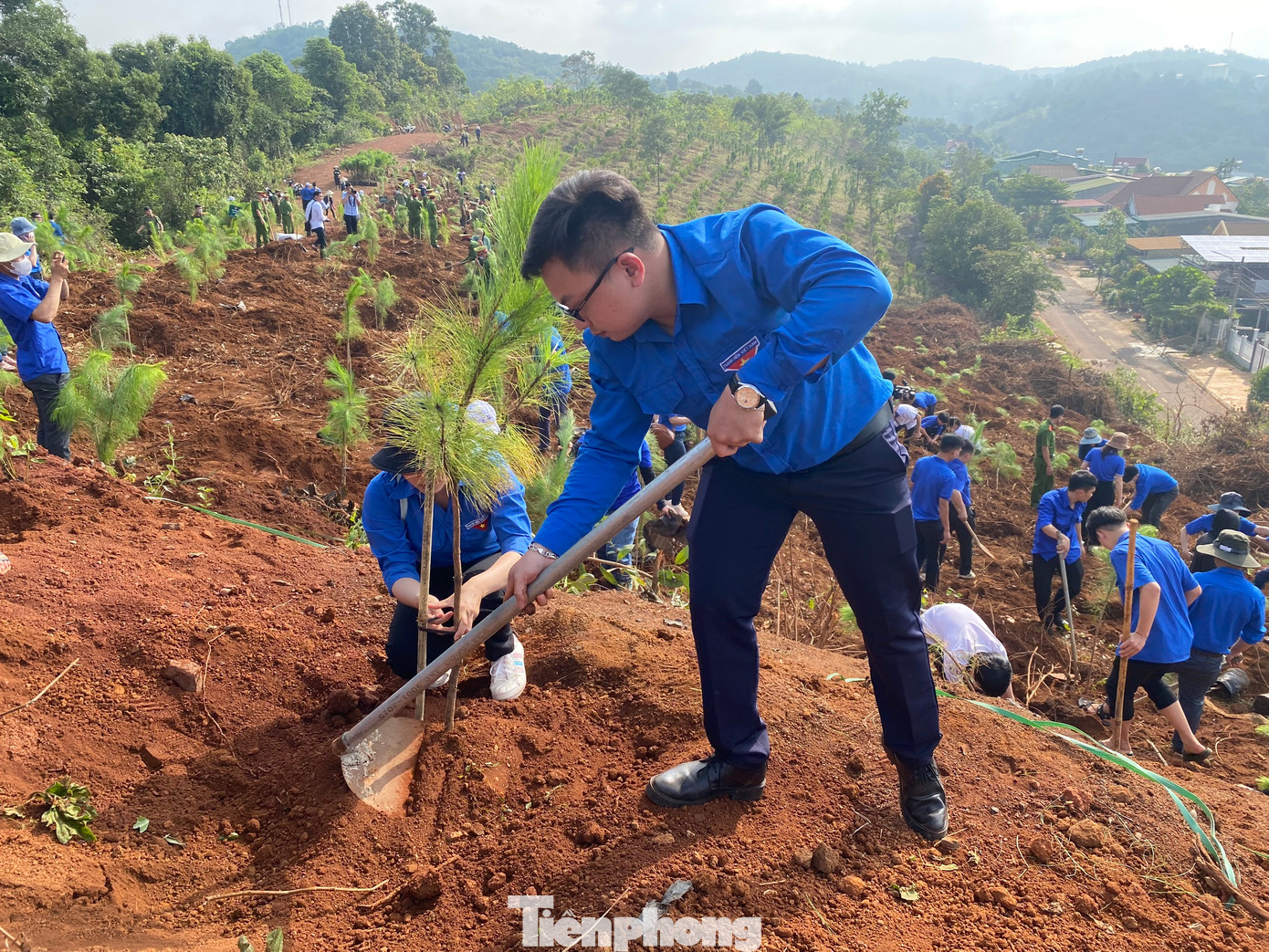Lực lượng thanh niên tham gia trồng cây xanh Lực lượng thanh niên tham gia trồng cây xanh