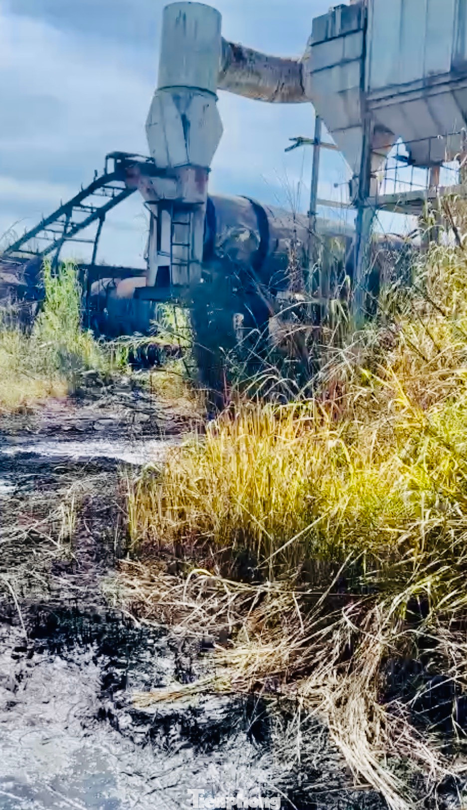 Nhựa đường và dầu FO chảy ra khu vực xung quanh Nhựa đường và dầu FO chảy ra khu vực xung quanh