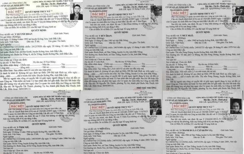 Công an phát lệnh truy nã đặc biệt với 6 bị can