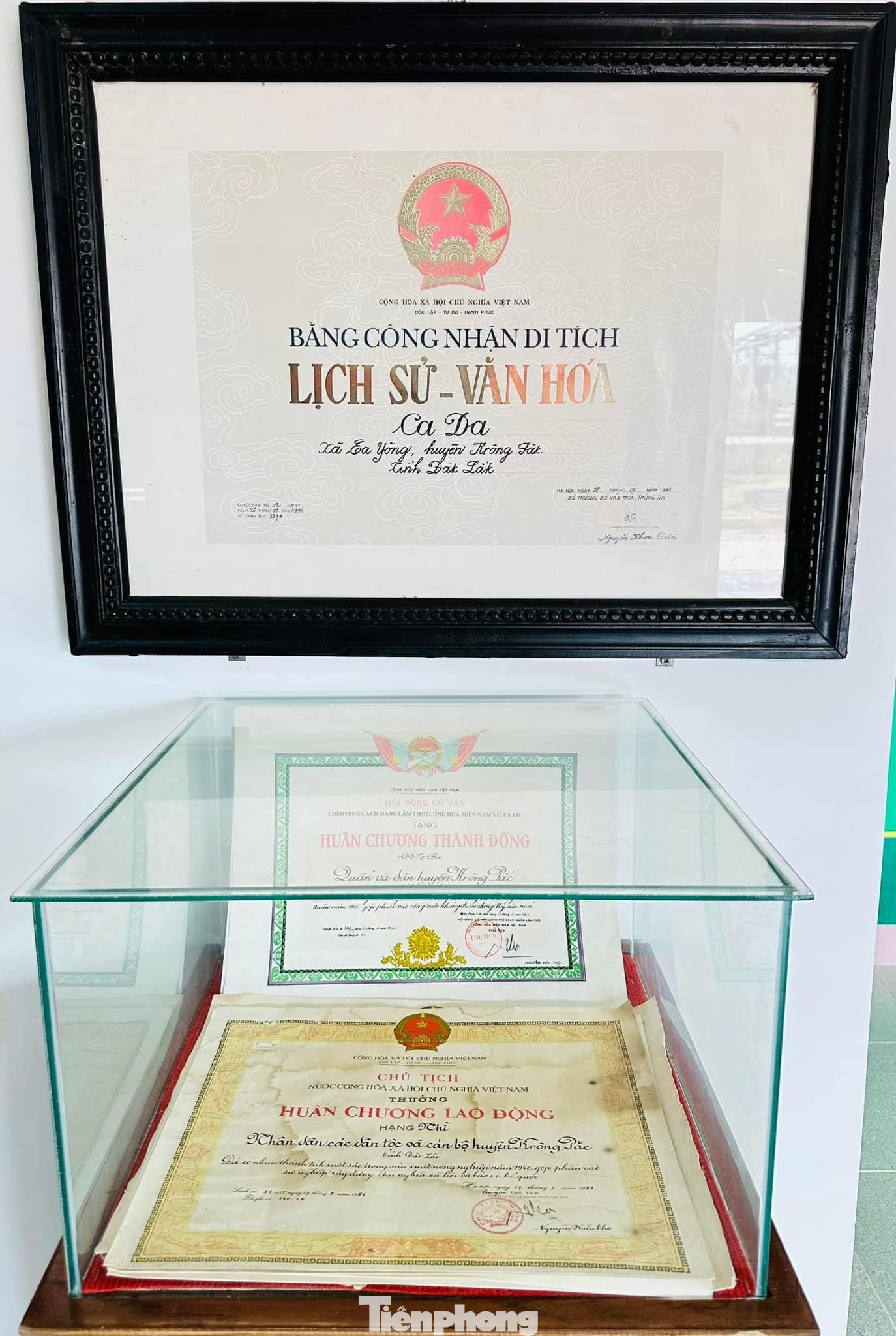 Bằng công nhận di tích lịch sử - văn hóa CADA