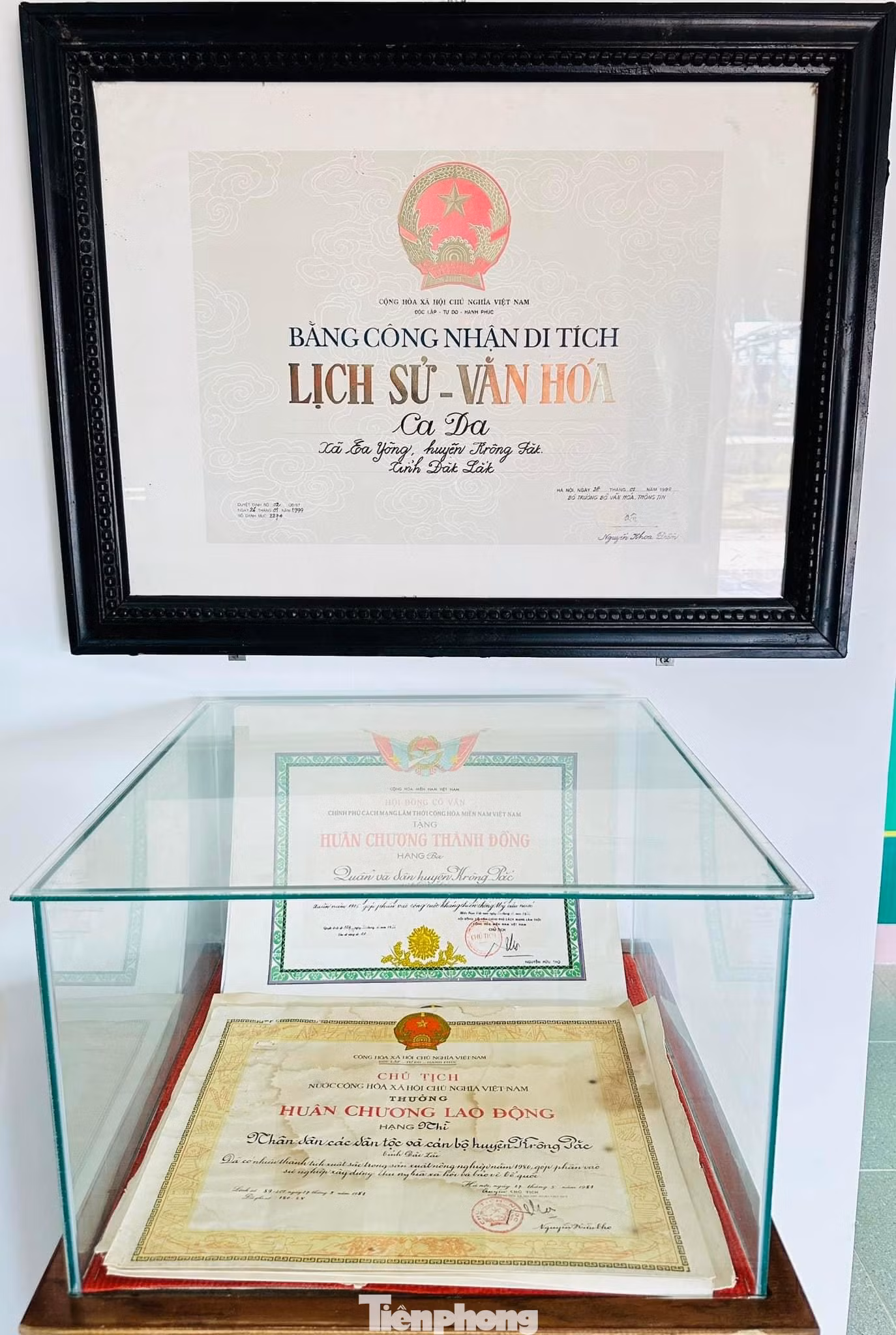 Bằng công nhận di tích lịch sử - văn hóa CADA