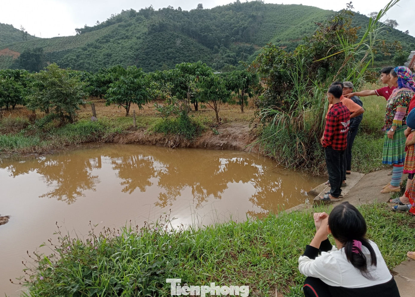 Hồ chứa nước nơi em H. (8 tuổi) tử vong