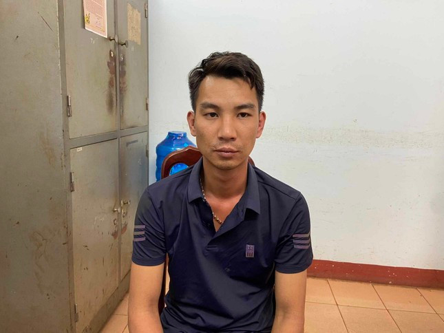 Tài xế xe tải Phạm Văn Huân tại cơ quan Công an