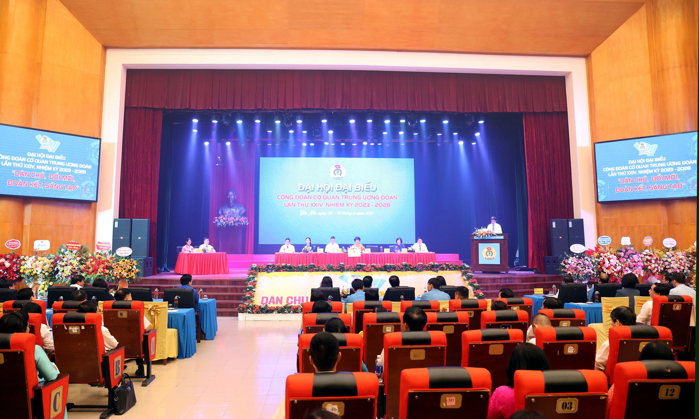 Đại hội đã xác định 8 nhiệm vụ, giải pháp và 8 chỉ tiêu thực hiện trong nhiệm kỳ 2023 - 2028. Ảnh: Trọng Tài