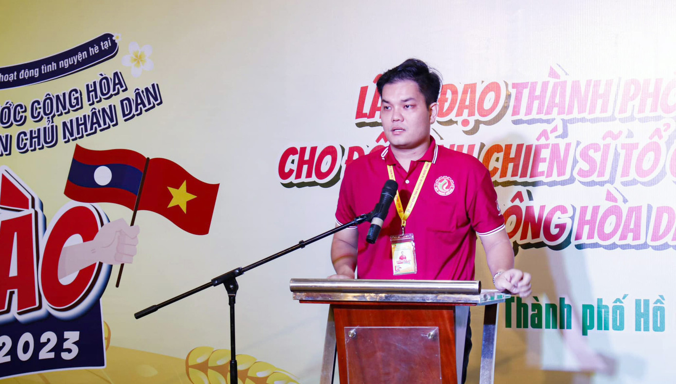 Anh Trương Tấn Nghiệp phát biểu tại chương trình. Ảnh: FB TNHTL