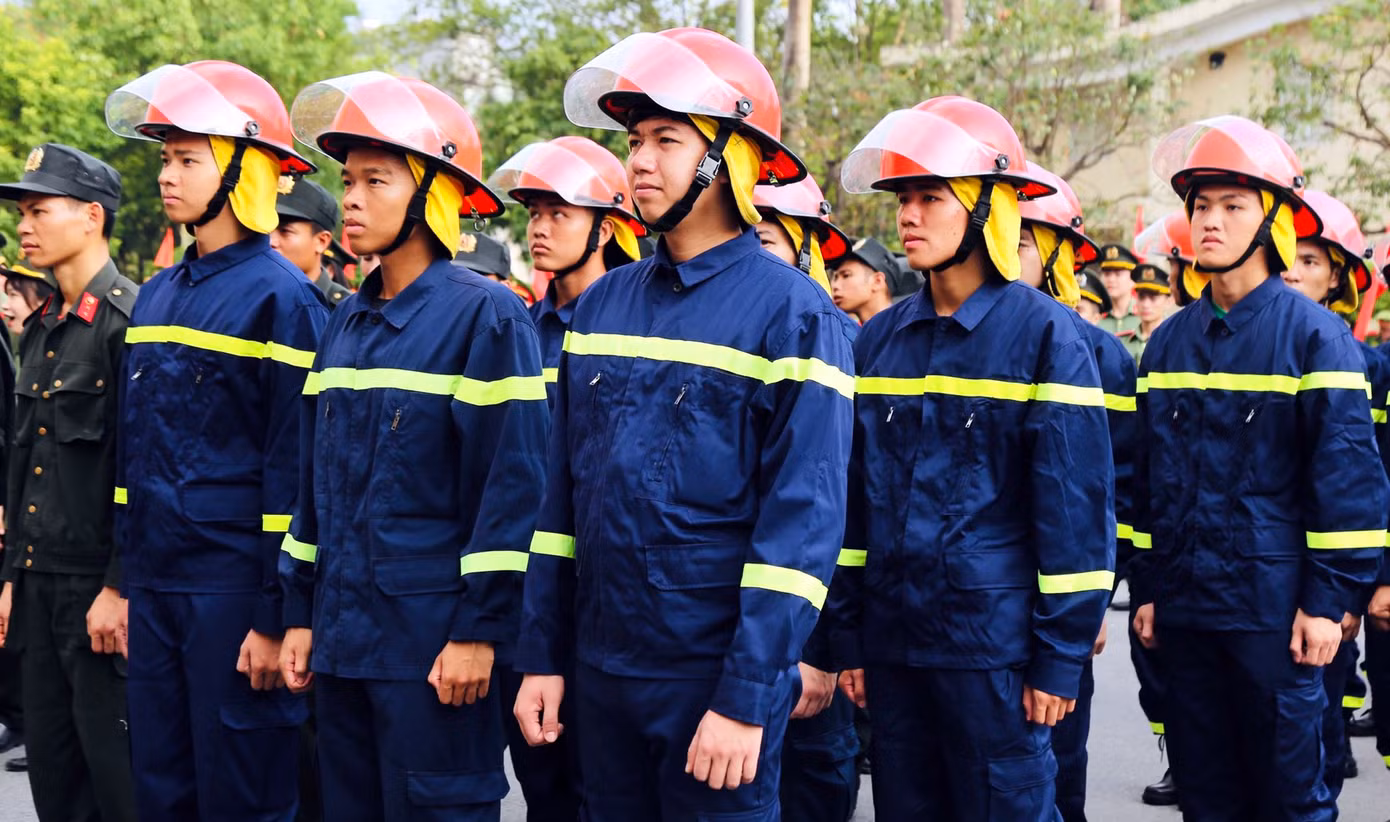 Tuổi trẻ CAND ra quân chiến dịch tình nguyện Hè năm 2023. Ảnh: BTC