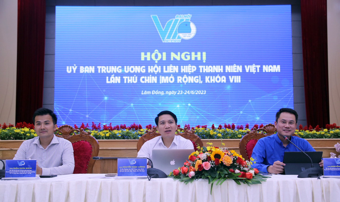 Anh Nguyễn Ngọc Lương chủ trì hội nghị. Ảnh: BTC Anh Nguyễn Ngọc Lương chủ trì hội nghị. Ảnh: BTC