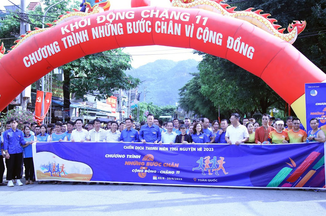 Chương trình Khởi động chặng 11 “Những bước chân vì cộng đồng”. Ảnh: Lâm Đăng Hải