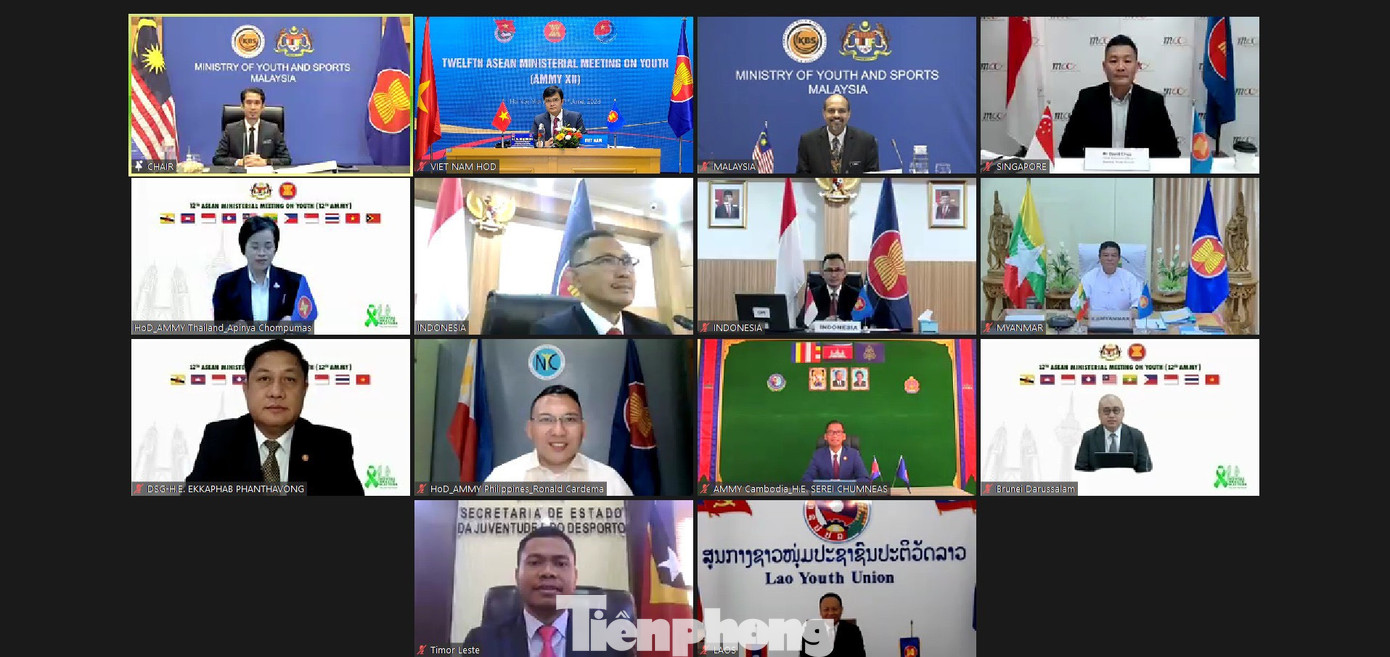 Hội nghị diễn ra theo hình thức trực tuyến. Ảnh chụp màn hình Hội nghị diễn ra theo hình thức trực tuyến. Ảnh chụp màn hình