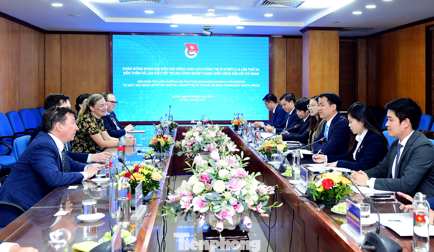 Quang cảnh buổi tiếp đoàn đại biểu Hội đồng Giao lưu Chính trị Australia. Ảnh: Xuân Tùng Quang cảnh buổi tiếp đoàn đại biểu Hội đồng Giao lưu Chính trị Australia. Ảnh: Xuân Tùng