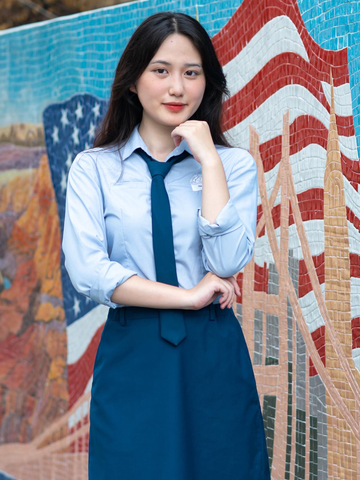 Thí sinh Trần Hoàng Oanh (SBD 15) chuyên ngành Truyền thông quốc tế.