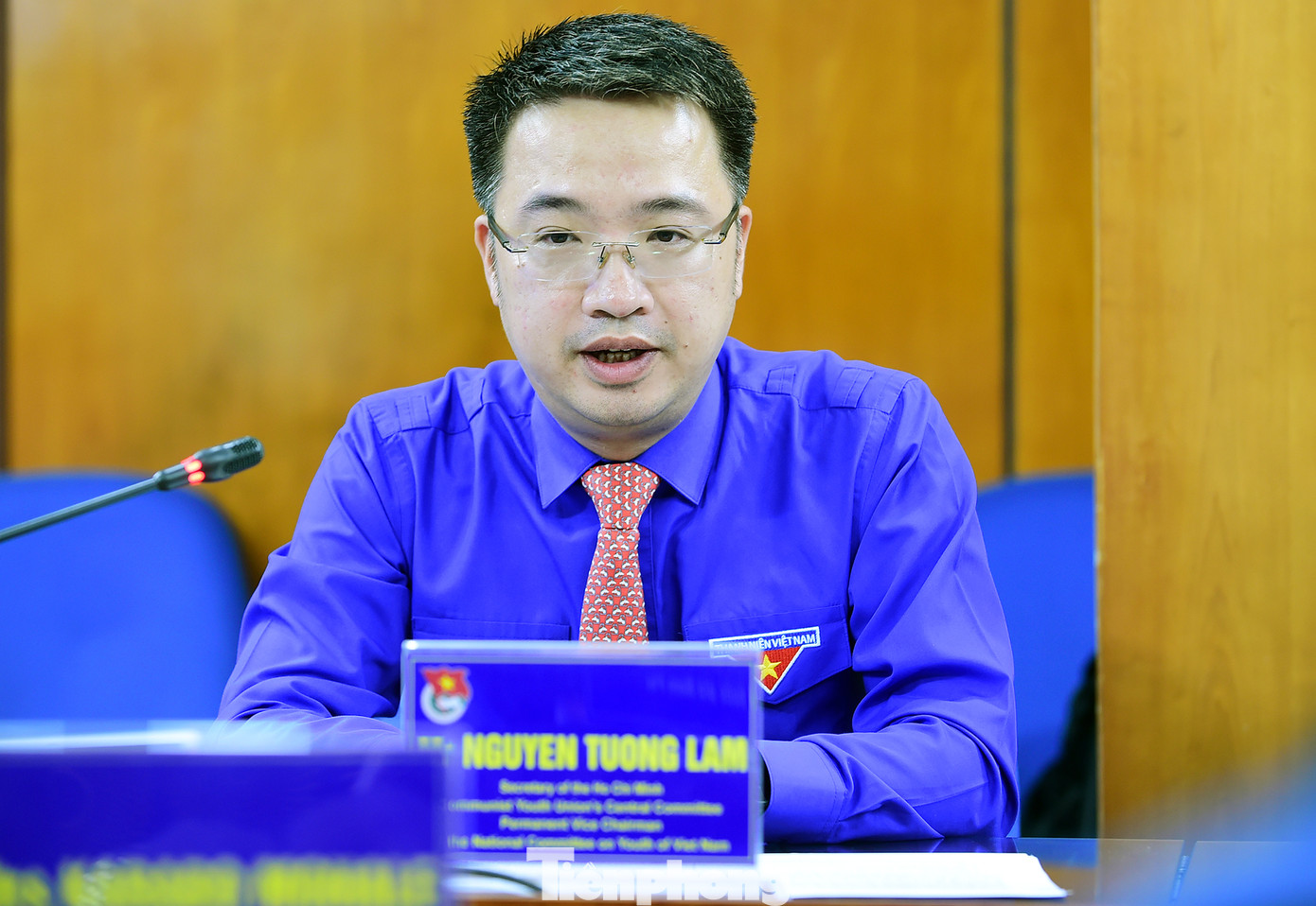 Anh Nguyễn Tường Lâm trao đổi tại buổi tiếp. Ảnh: Xuân Tùng Anh Nguyễn Tường Lâm trao đổi tại buổi tiếp. Ảnh: Xuân Tùng