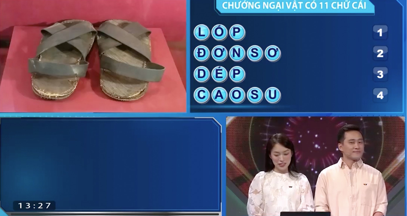 Trọng Tín đã giải được từ khóa để khép lại phần thi Vượt chướng ngại vật.