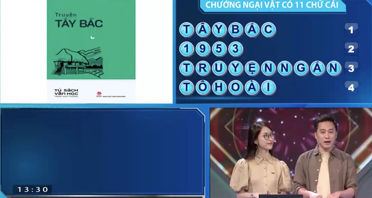 Trọng Tín đã giải đáp chính xác ẩn số vượt chướng ngại vật trong trận thi tháng cuối cùng của quý III.