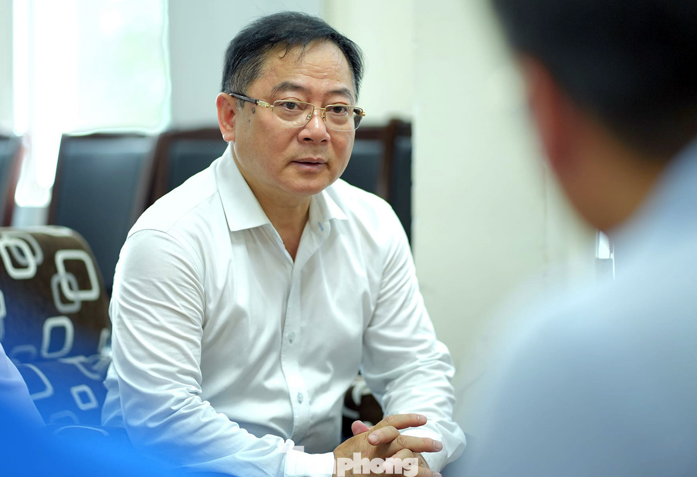 Tổng Biên tập Báo Tiền Phong Lê Xuân Sơn cảm ơn sự quan tâm động viên của Ban Bí thư Trung ương Đoàn. Ảnh: Trọng Quân