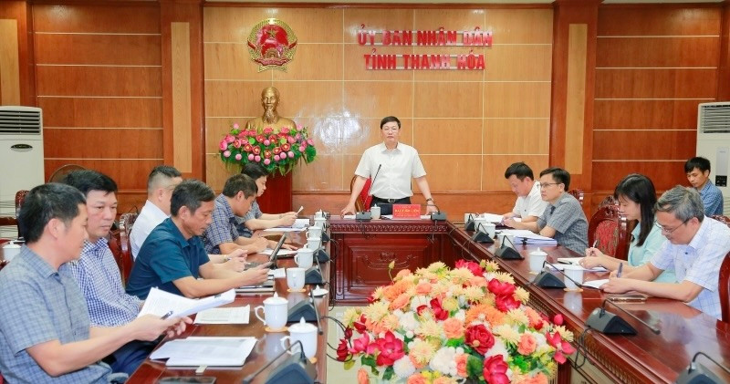Phó Chủ tịch UBND tỉnh Thanh Hóa Mai Xuân Liêm chỉ đạo tại cuộc họp trực tuyến ngày 3/7/2025.