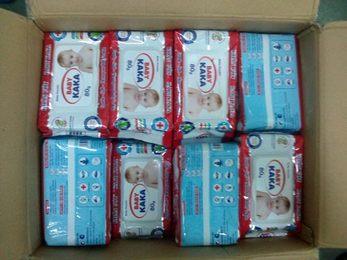 Lô khăn giấy ướt được tẩm đầy tiền chất ma túy đá